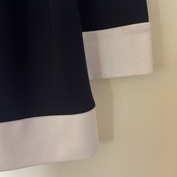 Natural Navy and White One Button Cardigan, Size Large - Picture 8 of 12